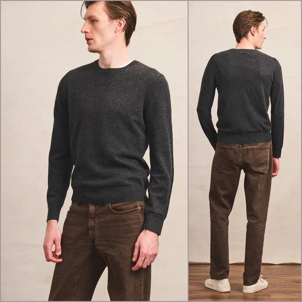 NAADAM The Original Cashmere Crewneck Sweater Smoke Gray Medium